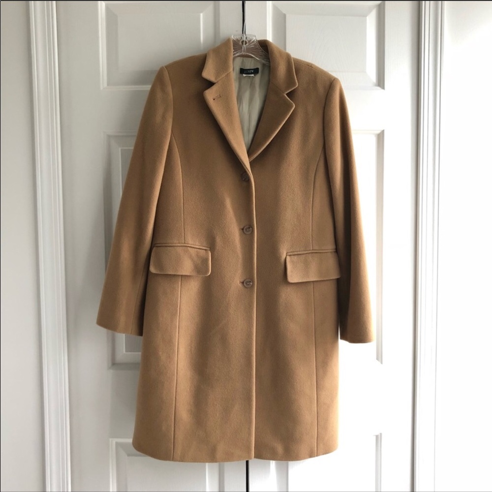 J Crew Camel Coat, Size 12